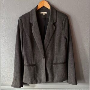 41 Hawthorne | charcoal | knit | elbow pad | blazer | l